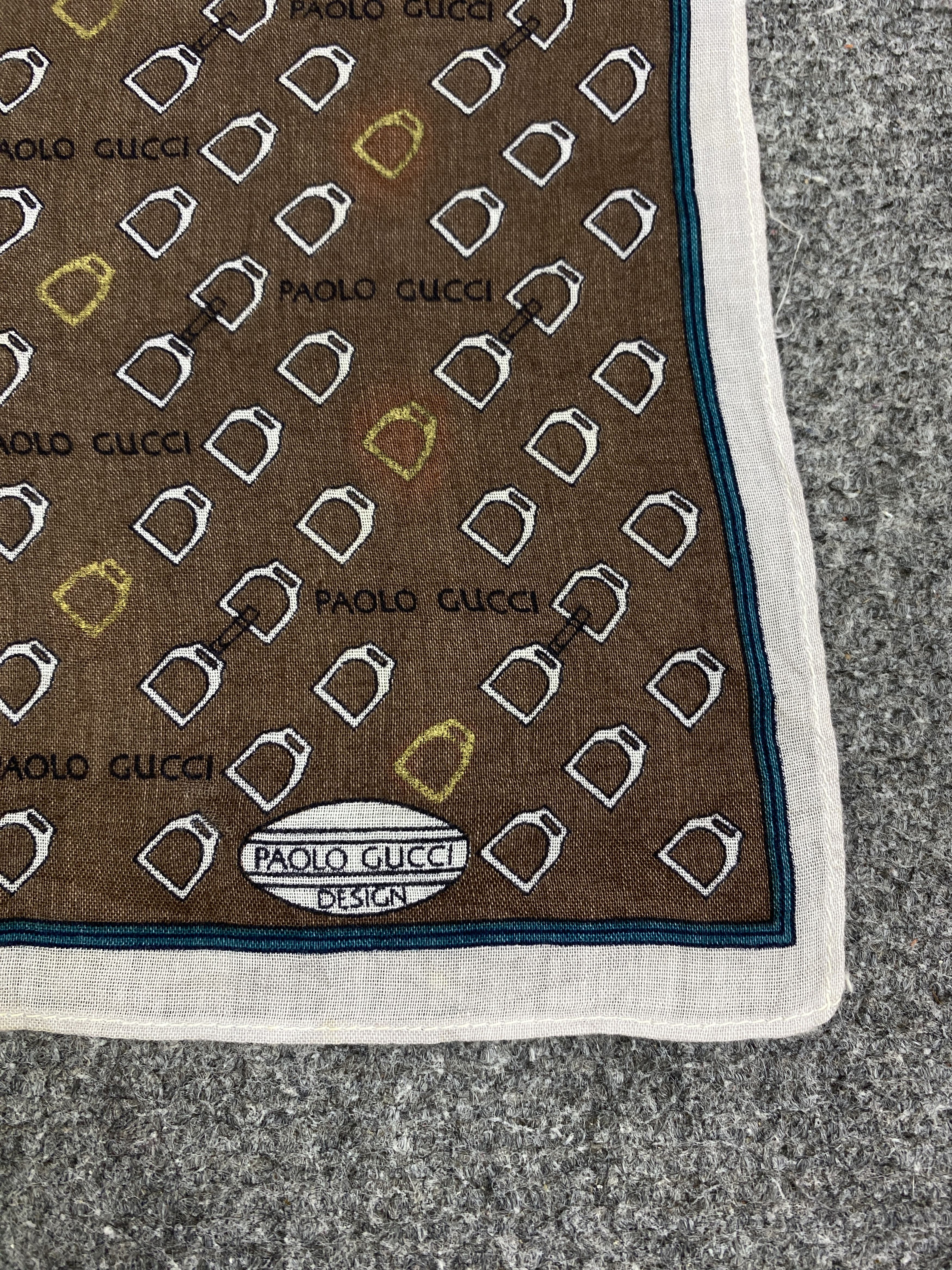 Paolo Gucci Vintage Paolo Gucci Handkerchief / Neckerchief HKC1040 Size ONE SIZE - 5 Thumbnail