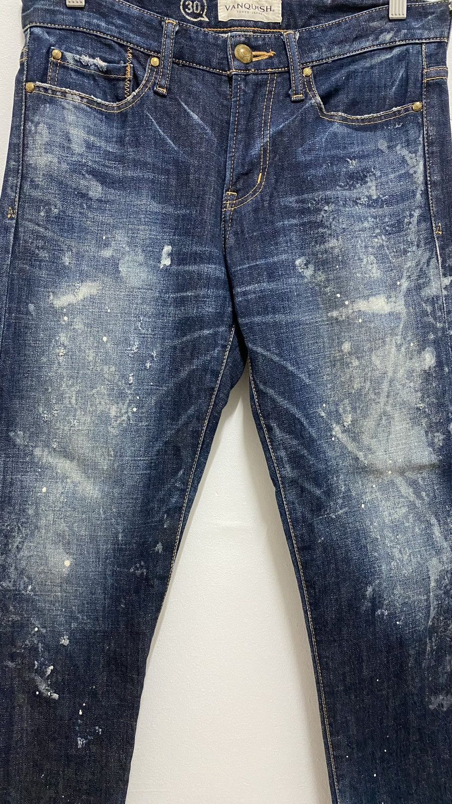 Vanquish Vanquish Distressed Denim Splatter Jeans Pants Size US 32 / EU 48 - 13 Thumbnail