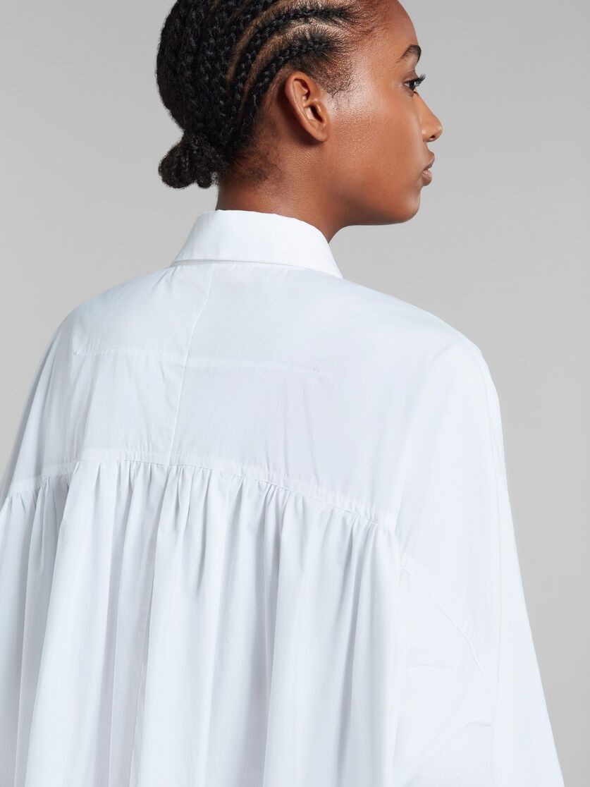 Marni o1w1db10125 Bio Poplin Oversized Shirt Dress in White Size M / US 6-8 / IT 42-44 - 5 Thumbnail