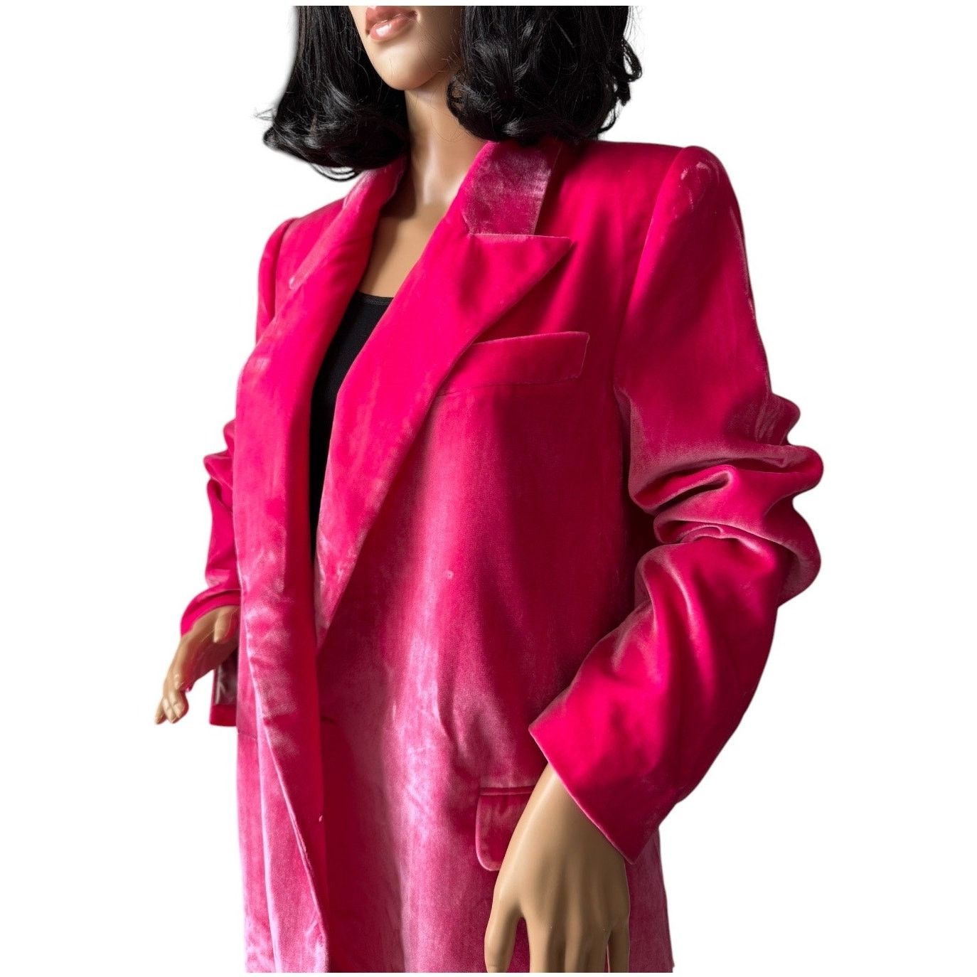 Kate Spade Kate Spade Pink Velvet Blazer open front barbiecore small Size S / US 4 / IT 40 - 7 Thumbnail