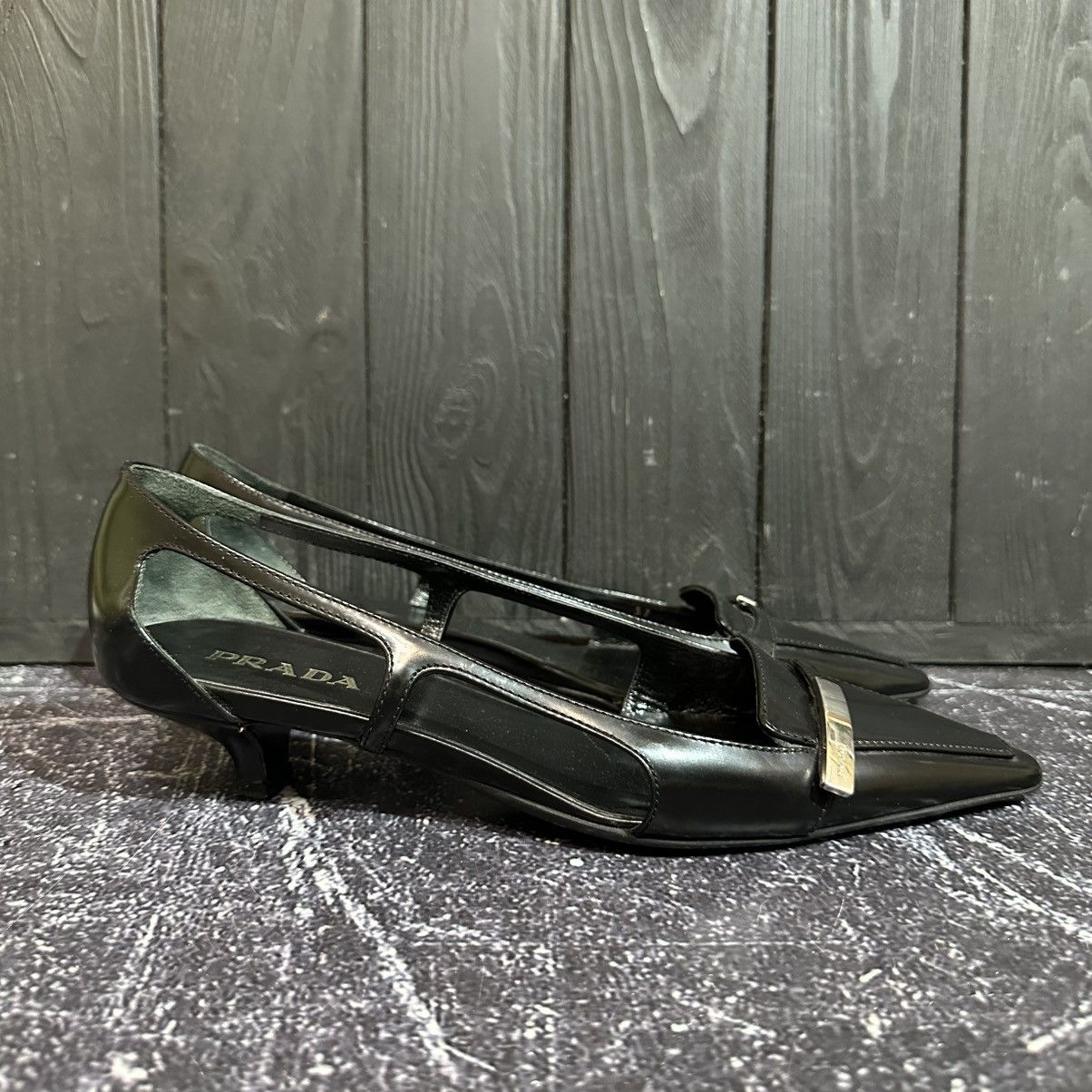 Prada PRADA - Women’s Leather Heels Size 37 Size US 7 / IT 37 - 2 Thumbnail
