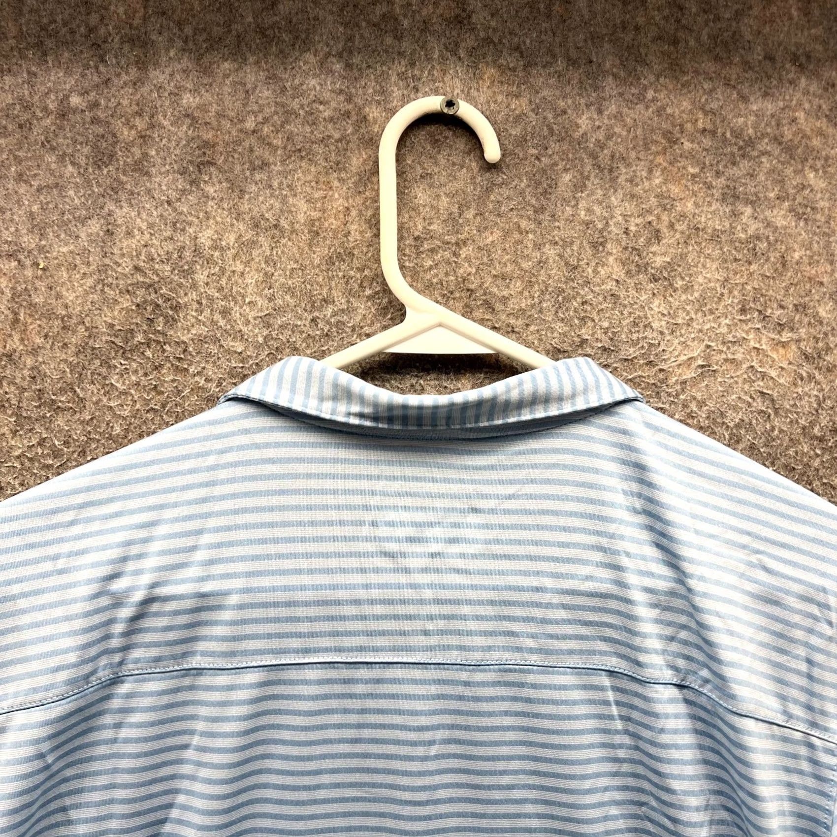 Vintage Columbia Polo Shirt Mens Large Blue Stripe Omni-Wick Golf Performance Casual Size US L / EU 52-54 / 3 - 5 Thumbnail