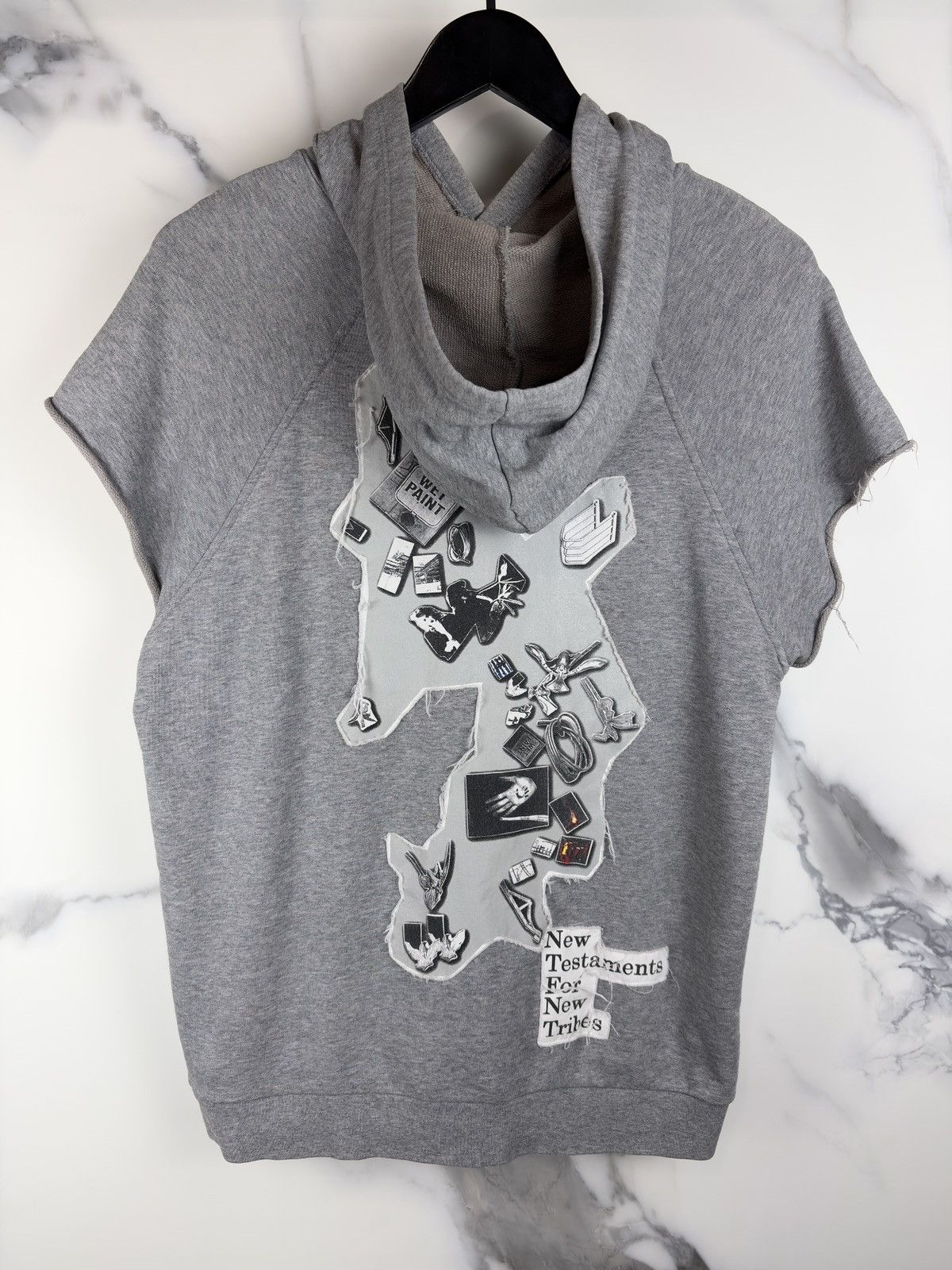 Raf Simons Raf by Raf Simons Patchwork New Tribes Sleeveless Hoodie Size US S / EU 44-46 / 1 - 1 Thumbnail