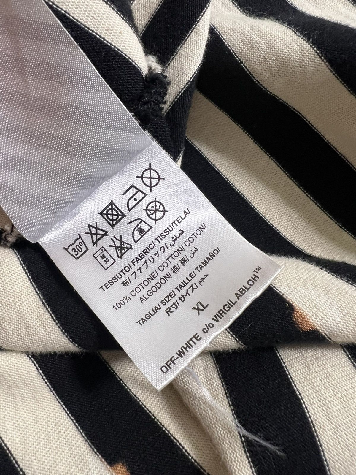 Off-White Off White black white distressed long sleeve Size US XL / EU 56 / 4 - 7 Thumbnail