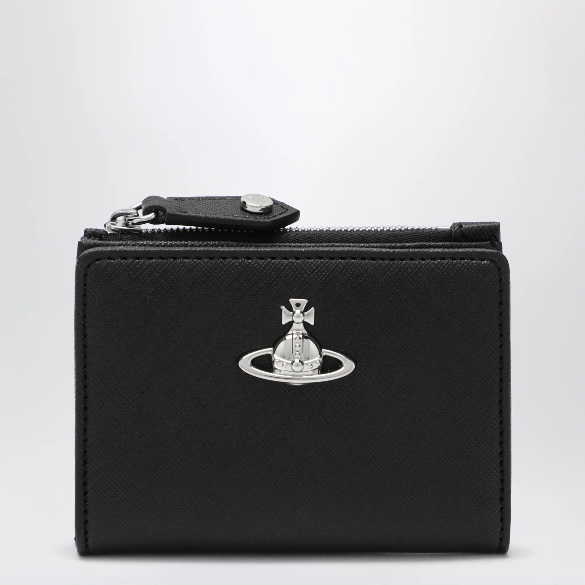 Vivienne Westwood o1d2blof0526 Size: OS / Small Logo Leather Wallet in Black Size ONE SIZE - 1 Thumbnail
