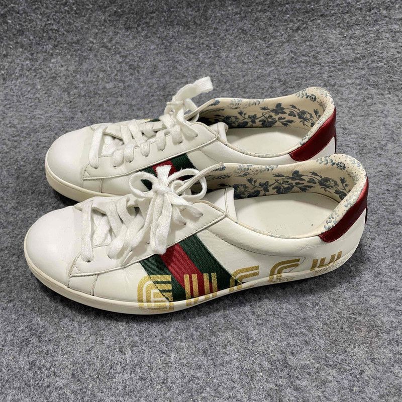 Gucci Gucci Ace Floral Print Casual Sneakers for Men Size US 9 / EU 42 - 1 Thumbnail