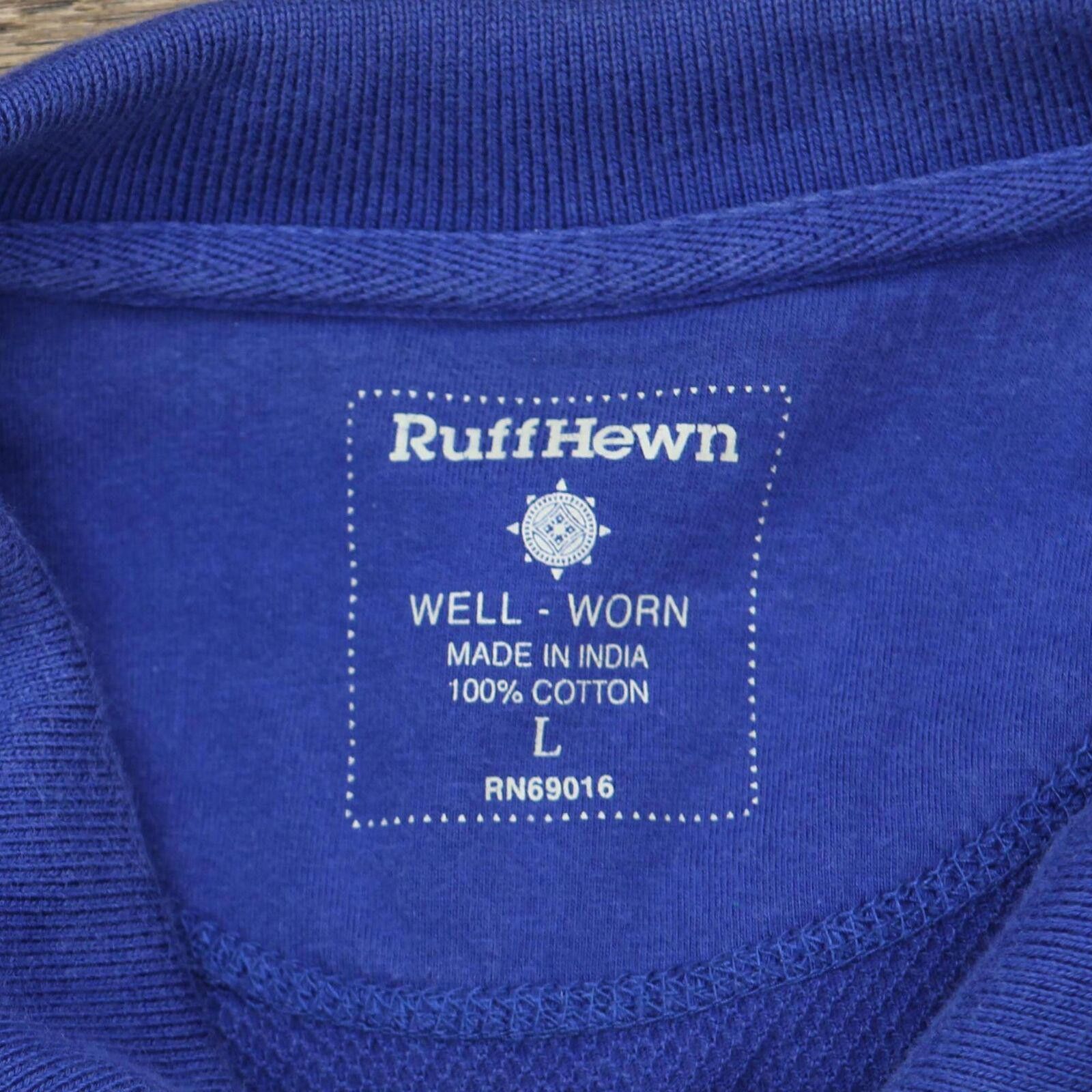 Other Ruff Hewn Cotton Short Sleeve 2-Button Polo Shirt Blue L Size US L / EU 52-54 / 3 - 3 Thumbnail