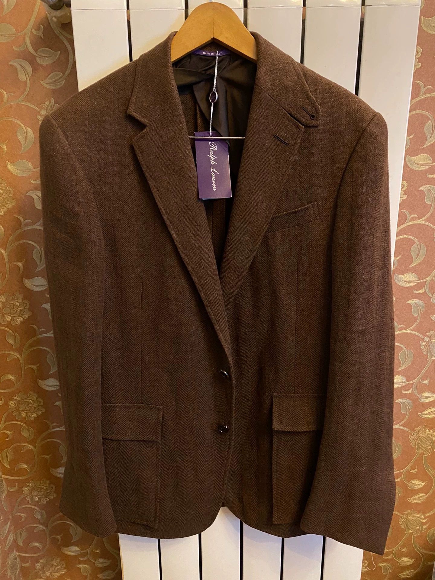 Polo Ralph Lauren Purple Label RL67 Italy Handmade Linen Blazer 40R Size 40R - 1 Thumbnail