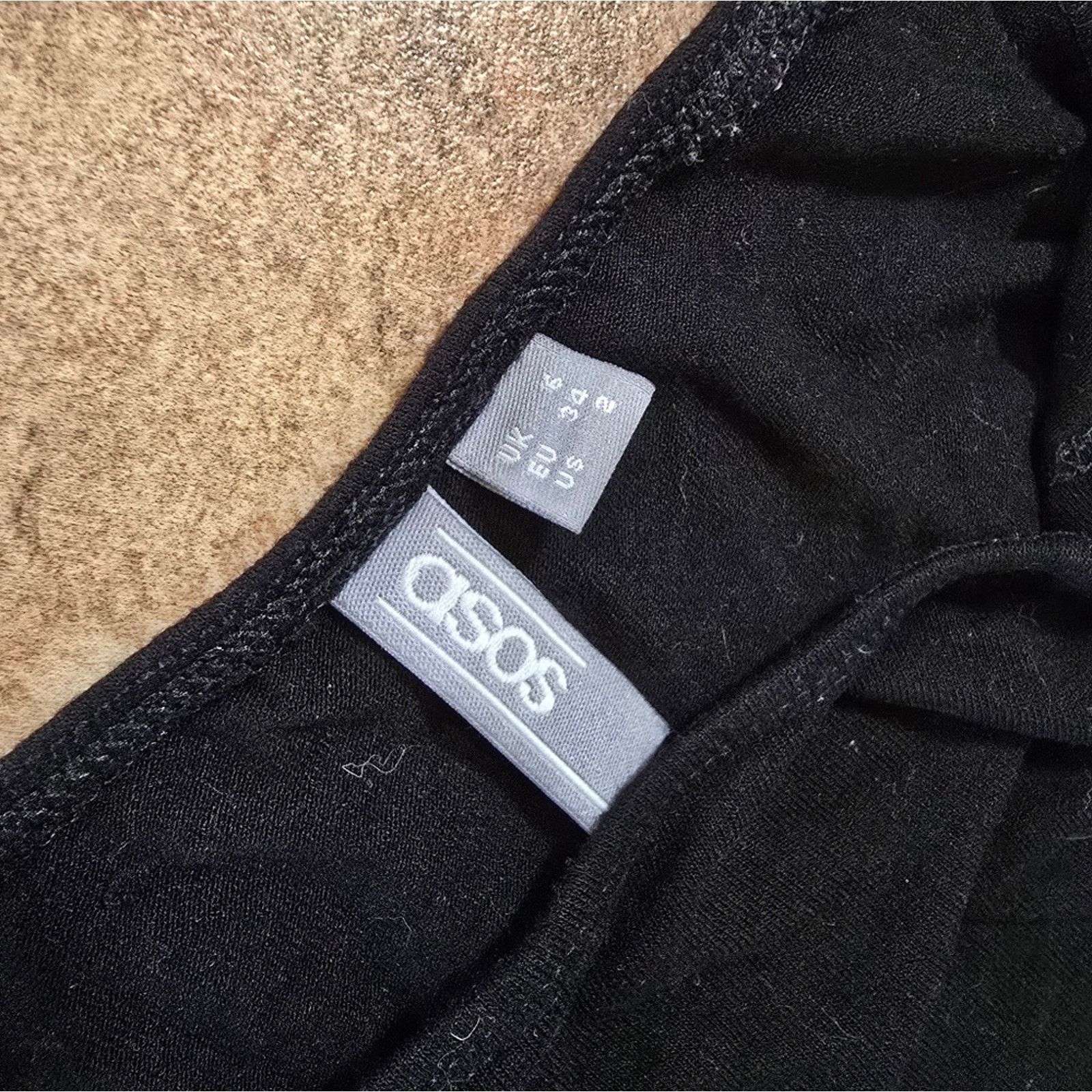 Asos Black | ASOS | Short Sleeve Thong Bodysuit Size XS / US 0-2 / IT 36-38 - 3 Thumbnail