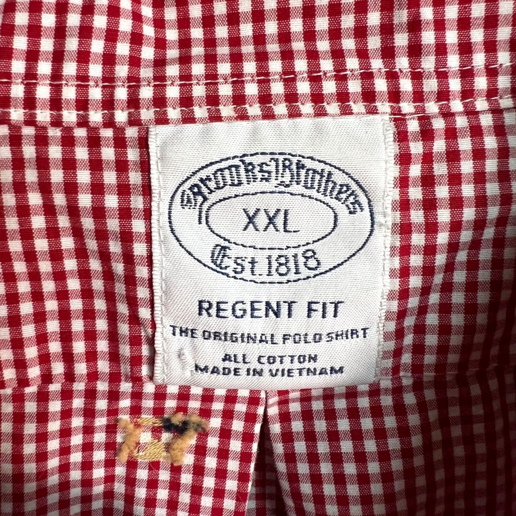 Brooks Brothers Brooks Brothers Red Gingham Regent Fit XXL Long Sleeve Shirt Dog Embroidery Size US XXL / EU 58 / 5 - 3 Thumbnail