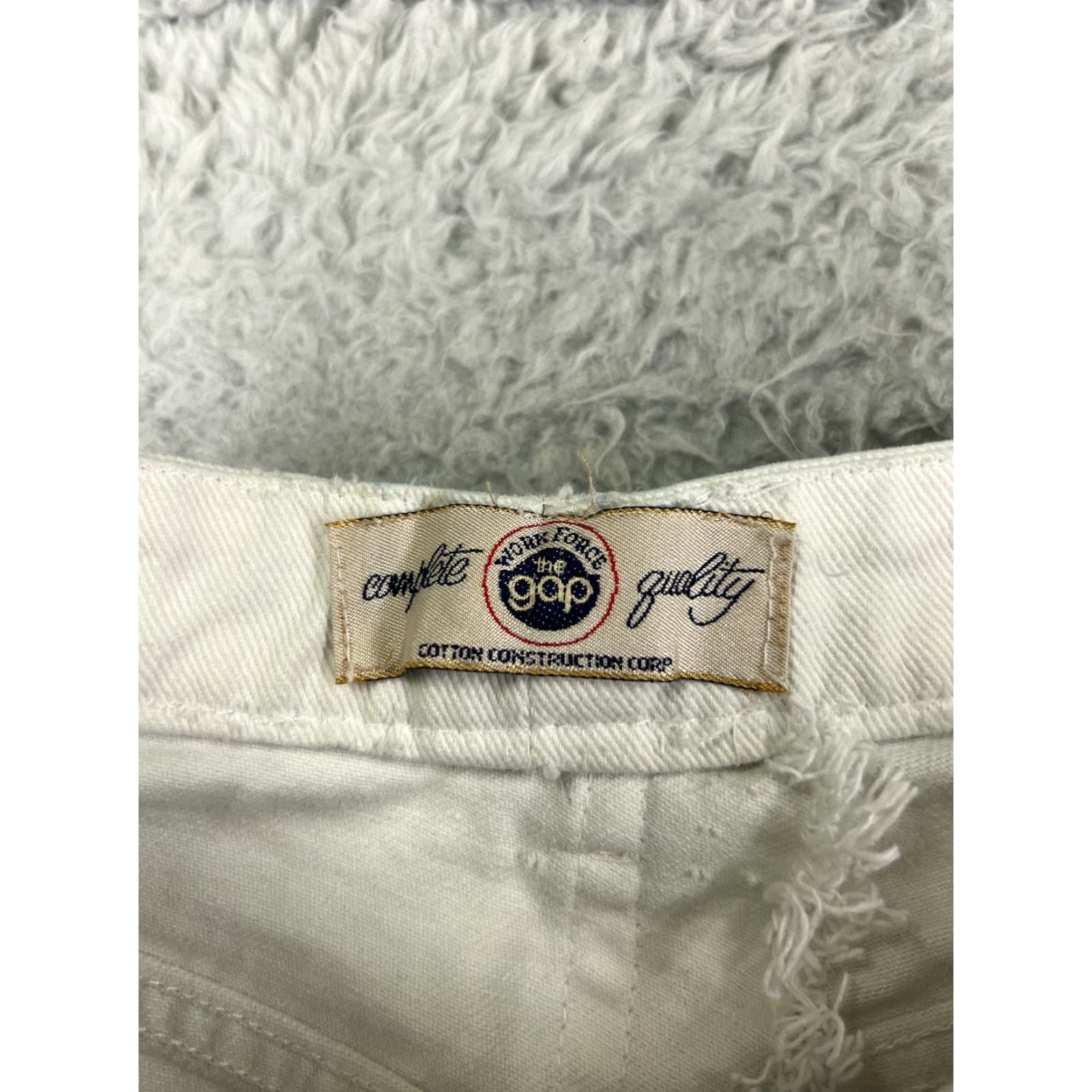 Gap VINTAGE Gap Jeans Womens 90s White Denim Zip Ankle 23x27 Tapered Slim 5-Pocket cln? Size 40" / US 18 - 6 Thumbnail