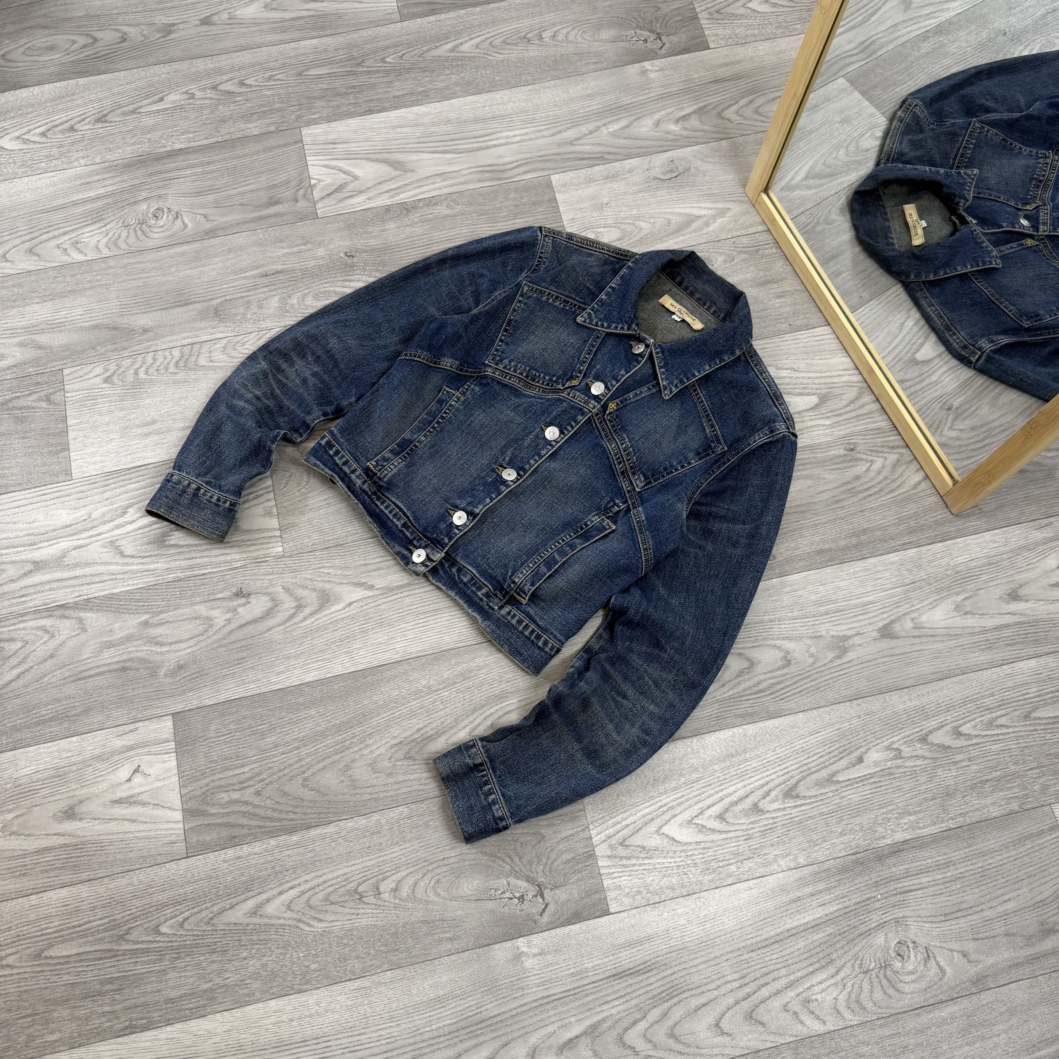 See by Chloe Vintage See By Chloe Blue Croppped Denim Trucker Jacket Size S / US 4 / IT 40 - 3 Thumbnail