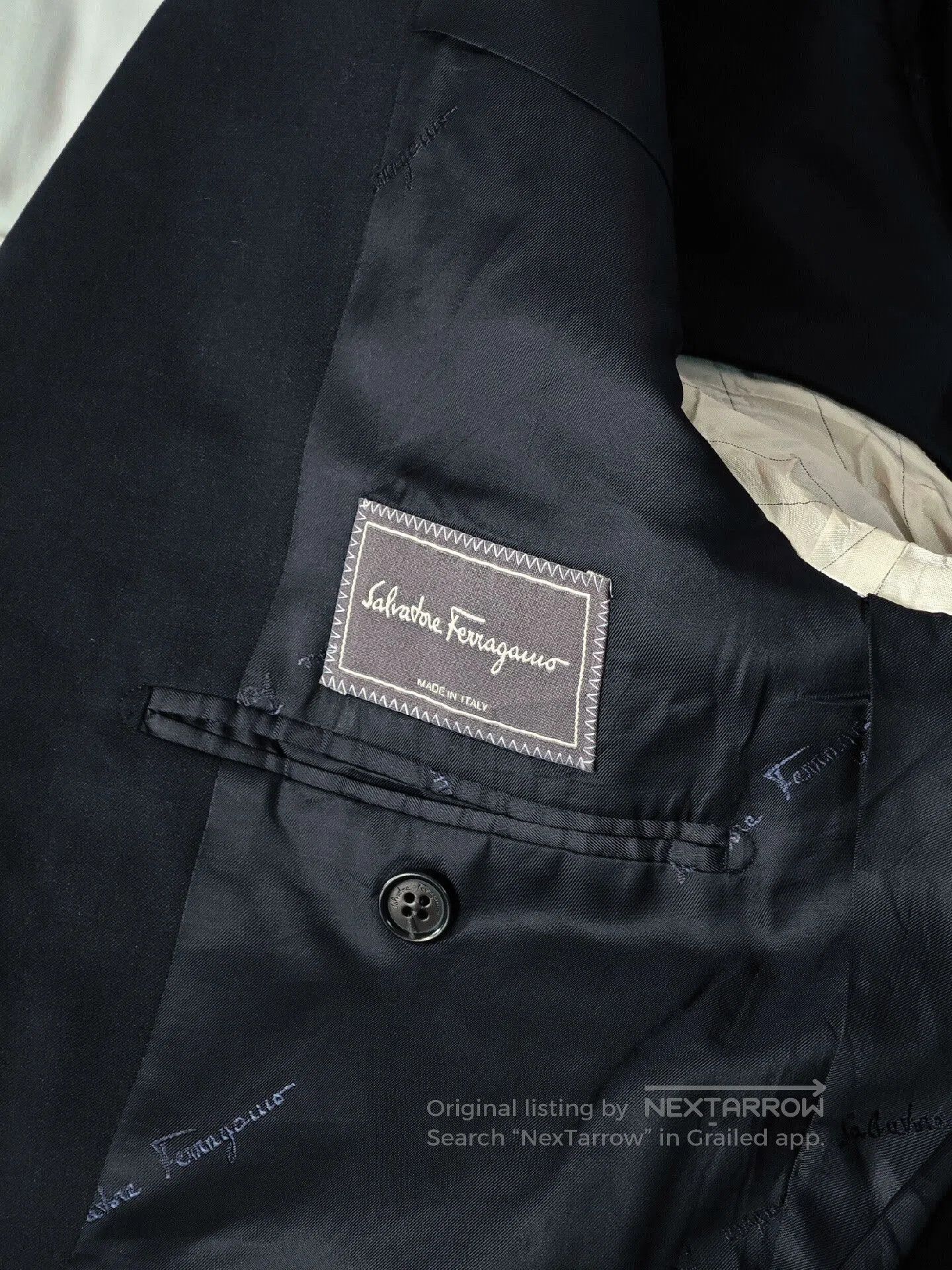 Salvatore Ferragamo Salvatore Ferragamo Navy Wool Suit Jacket. Size US M / EU 48-50 / 2 - 4 Thumbnail