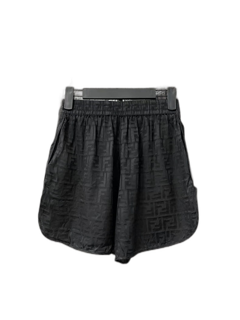 Fendi Fendi Black Logo Embossed Shorts-yf Size US 36 / EU 52 - 1 Thumbnail