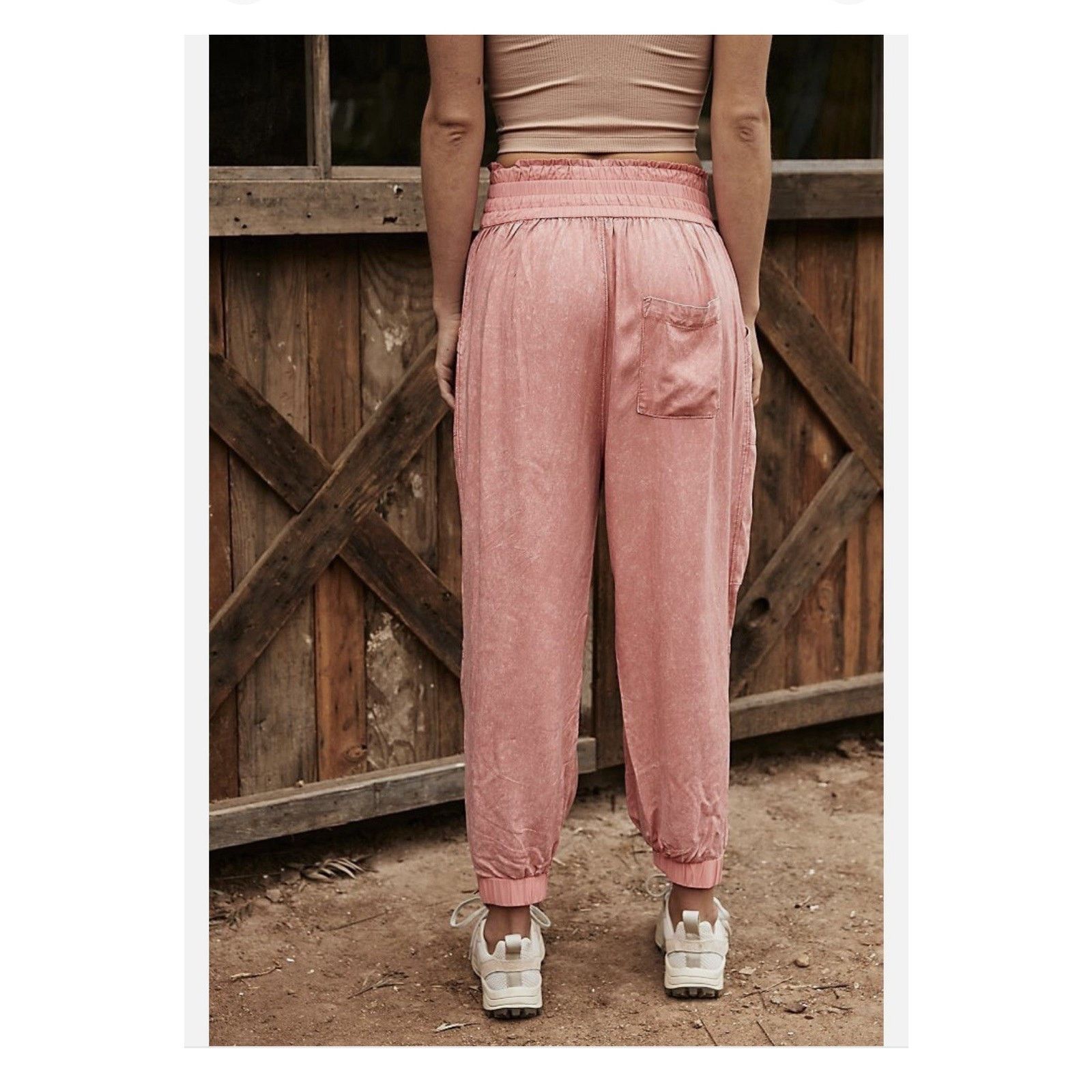 Free People FREE PEOPLE FP Movement Halfzies Pants, Matte Rose Sz Small Size 24" / US 00 / IT 34 - 17 Thumbnail