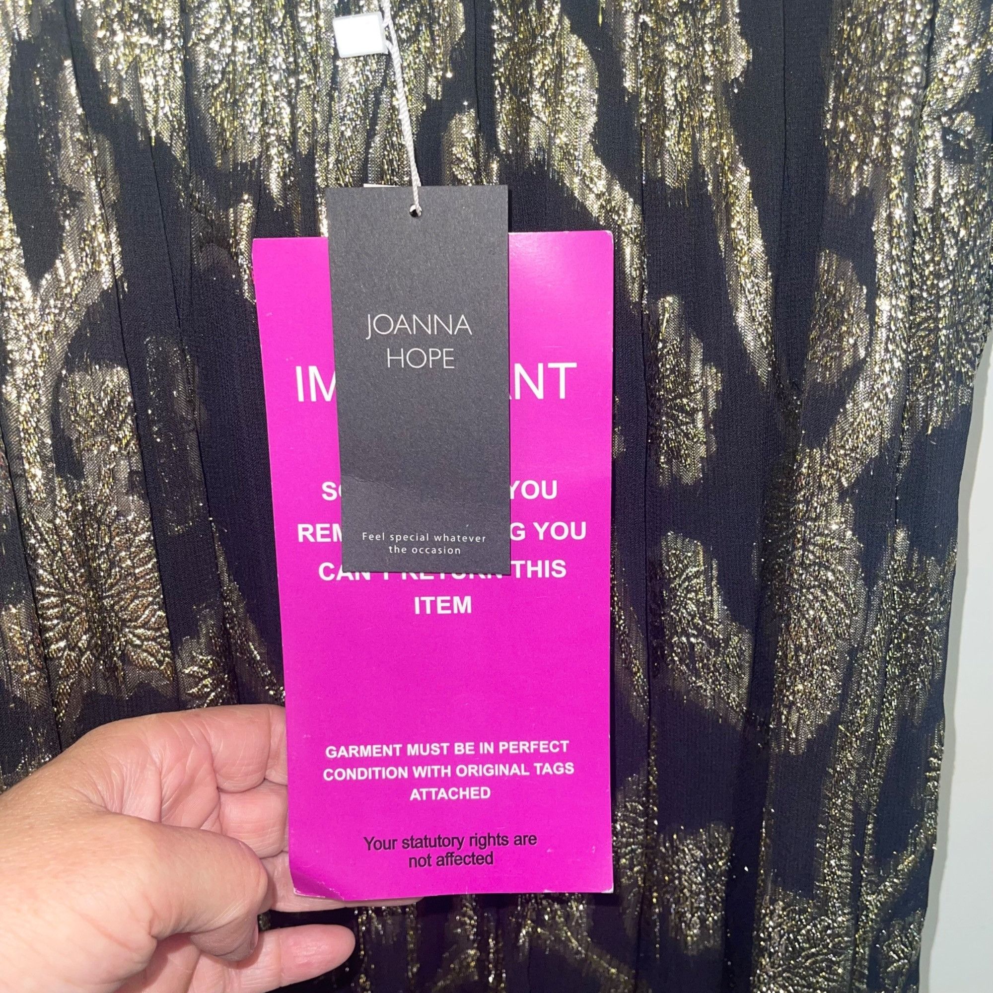 Other Joanna Hope Womens Dress Size 18 Black Lurex Maxi Size XXL / US 16-18 / IT 52-54 - 7 Thumbnail