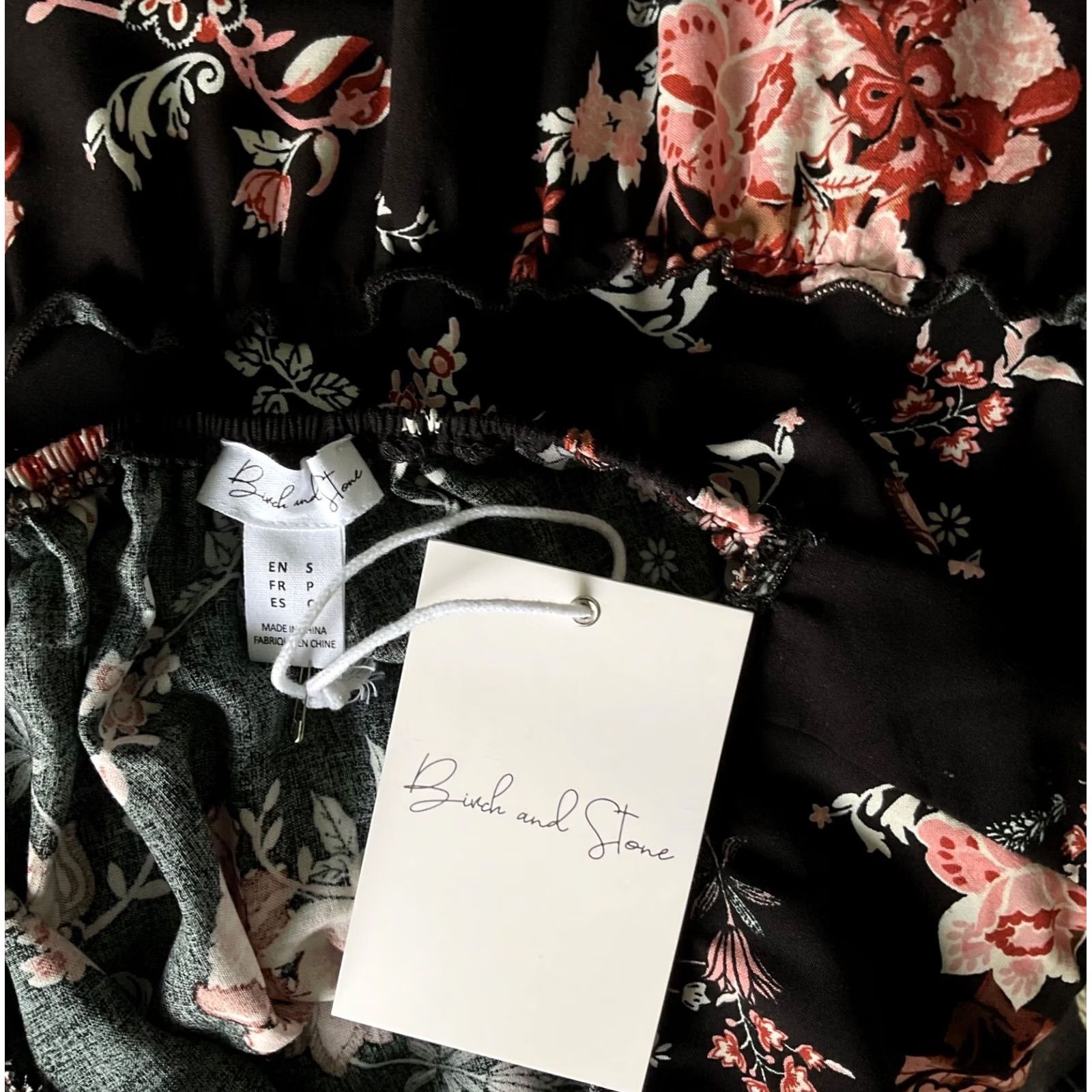 Vintage Birch & Stone Sun Dress S Blk Floral Ruffles Strappy Cut Out Tie Bow Back Dress - Womens, Sleeveless, Knee Length, Bohemian, Spring/Summer Size S / US 4 / IT 40 - 4 Thumbnail