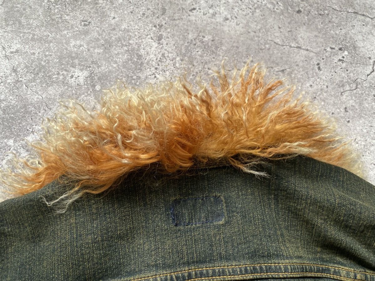 Other Vintage 90s Kryos Paris Blue Denim Jacket Faux Fur Y2K Sz 40 Size M / US 6-8 / IT 42-44 - 21 Thumbnail