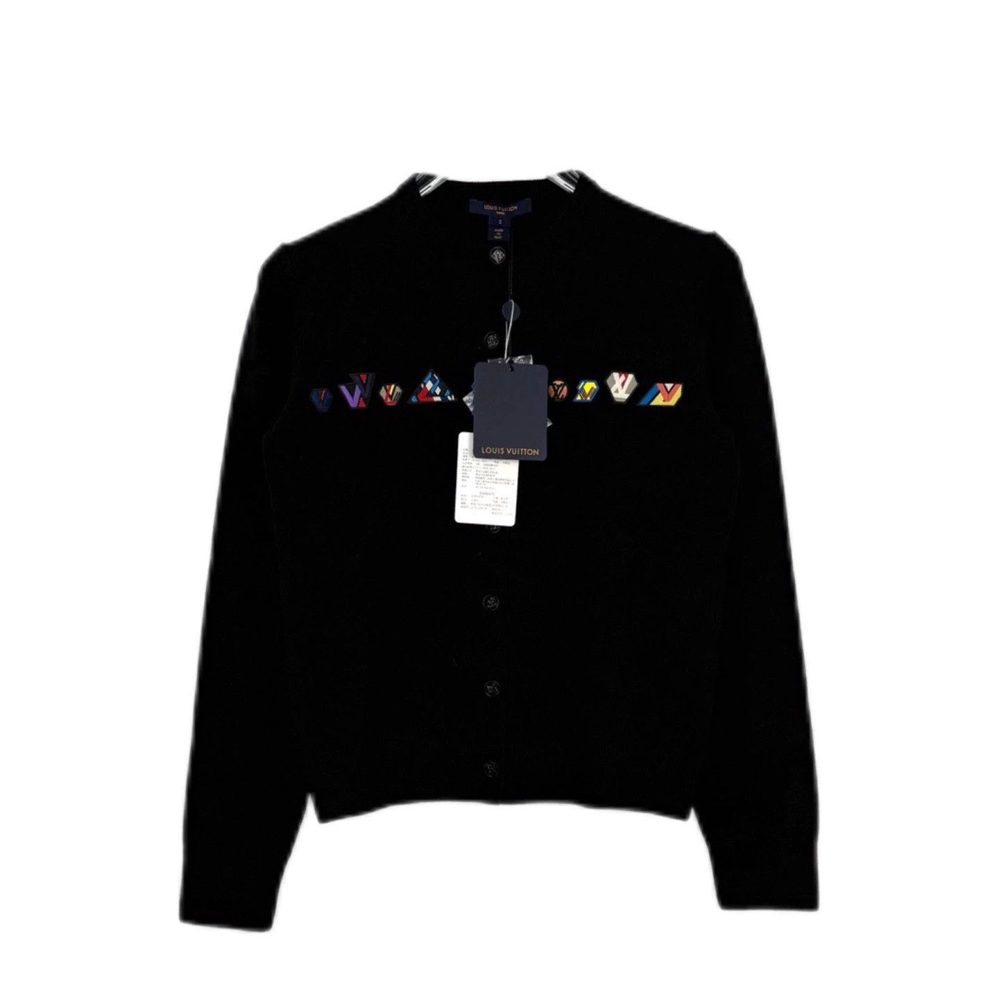 Louis Vuitton LV Black Wool Cardigan with Logo Badges - dmc Size US S / EU 44-46 / 1 - 1 Thumbnail