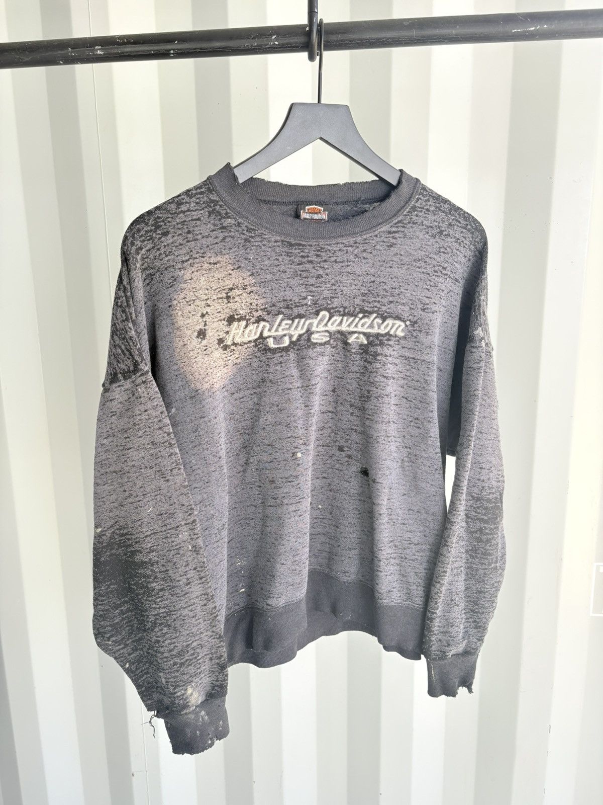 Harley Davidson Vintage Harley Sweatshirt Faded Distressed Grunge thin Size US L / EU 52-54 / 3 - 1 Thumbnail