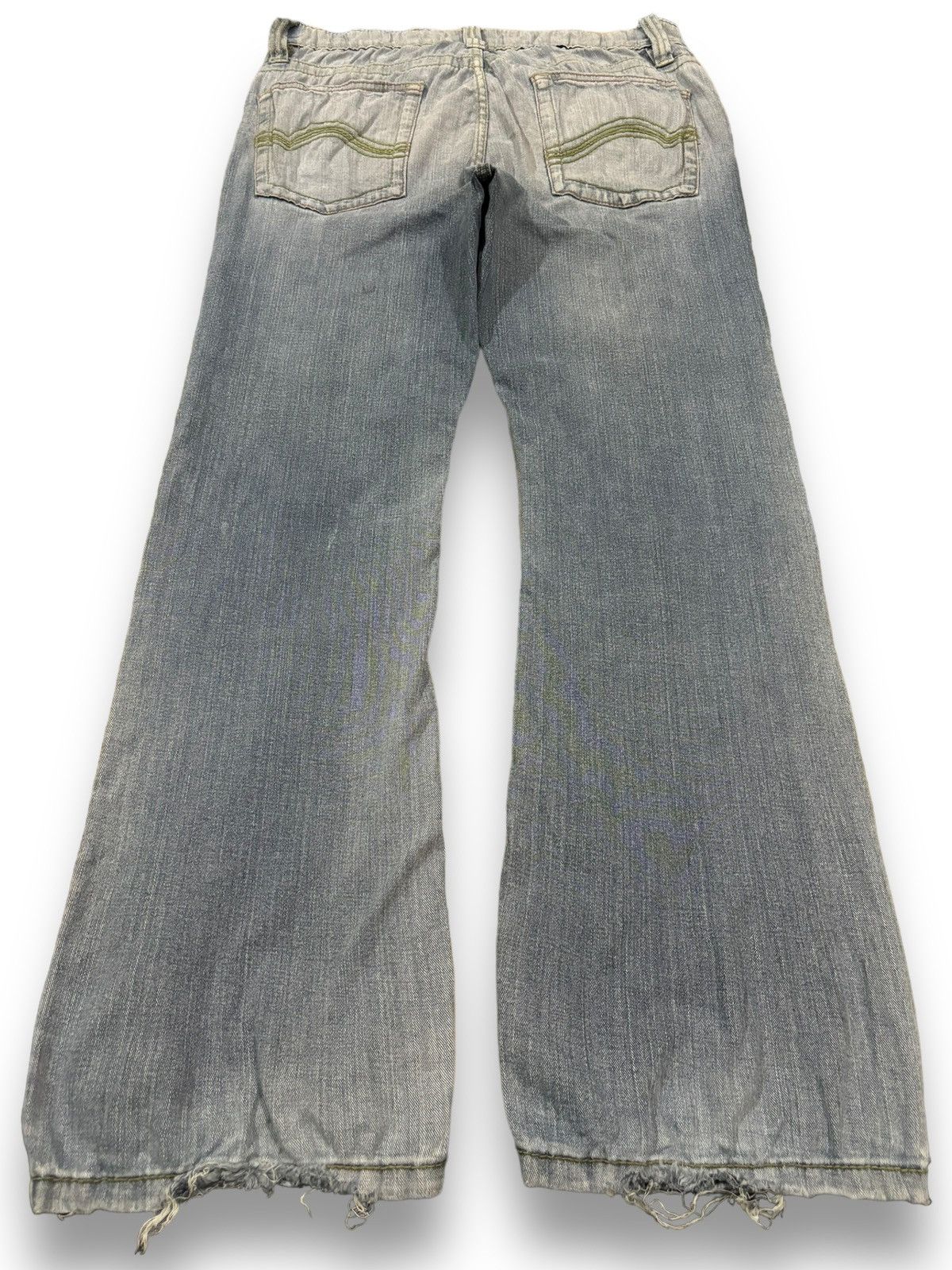 Hysteric Glamour Vintage Japanese Brand Faded Stretch Flare Leg Ripped Jeans Size US 32 / EU 48 - 2 Thumbnail