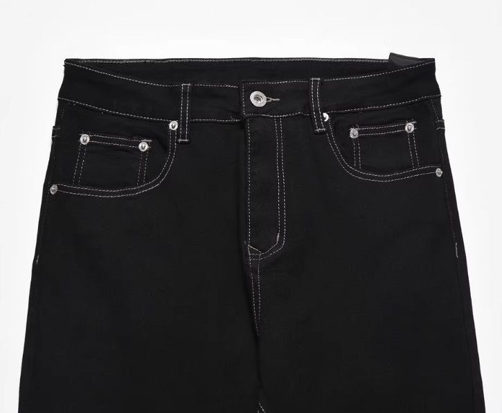 Vintage American high street men's trendy patchwork flared jeans Size US 32 / EU 48 - 3 Thumbnail