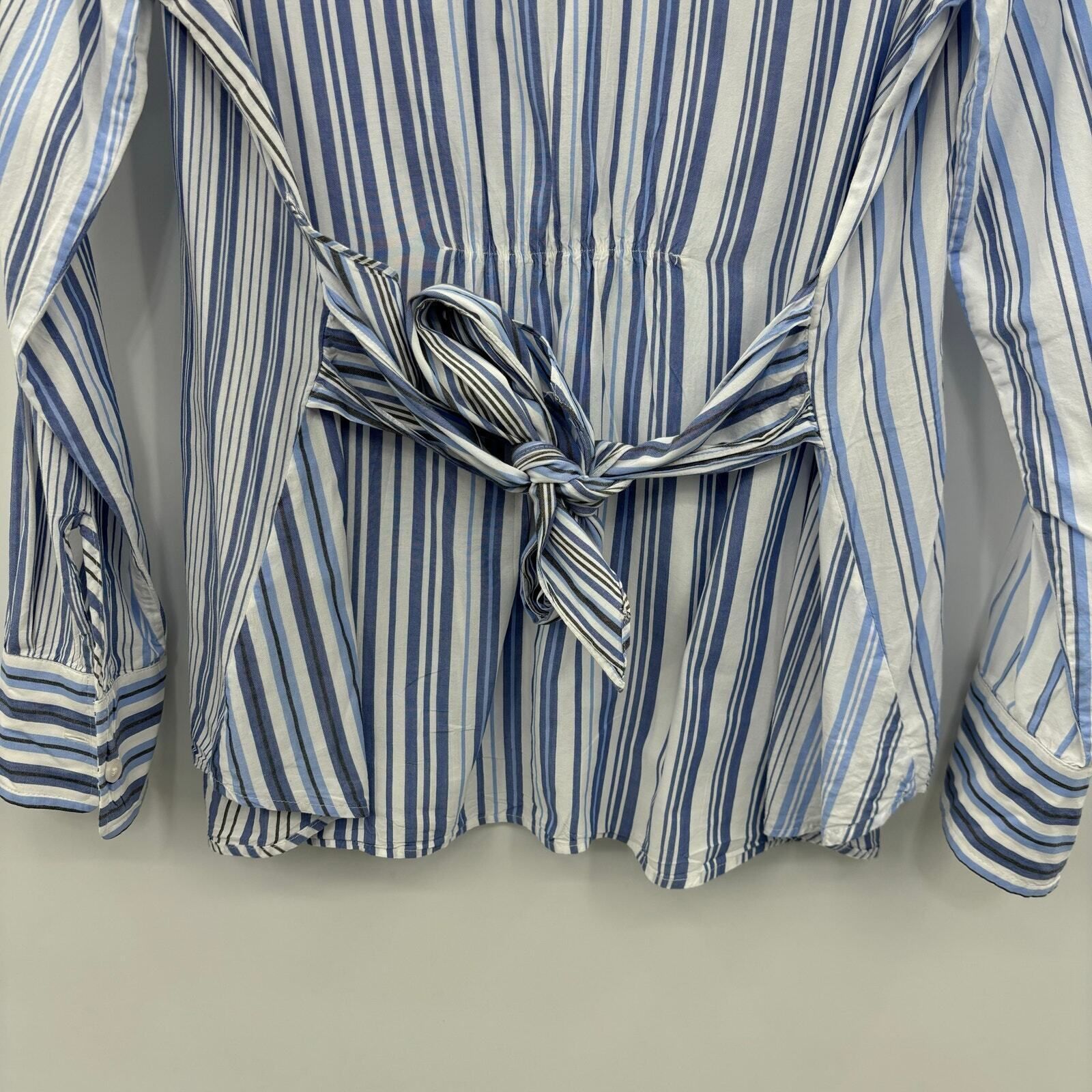Tommy Hilfiger Tommy Hilfiger Shirt Women's XL Blue White Striped Button Do Size XL / US 12-14 / IT 48-50 - 4 Thumbnail