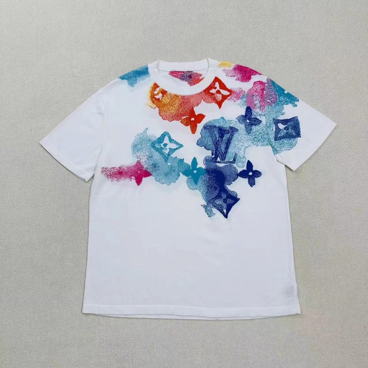 Louis Vuitton LV ink wash monogram knit tee collarless XL Size XL / US 12-14 / IT 48-50 - 1 Thumbnail