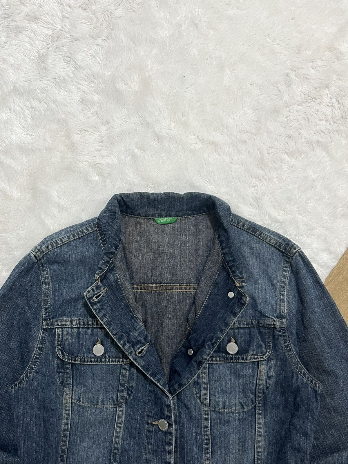 Other Benetton Denim Jacket Made in Italy Size M Size M / US 6-8 / IT 42-44 - 3 Thumbnail