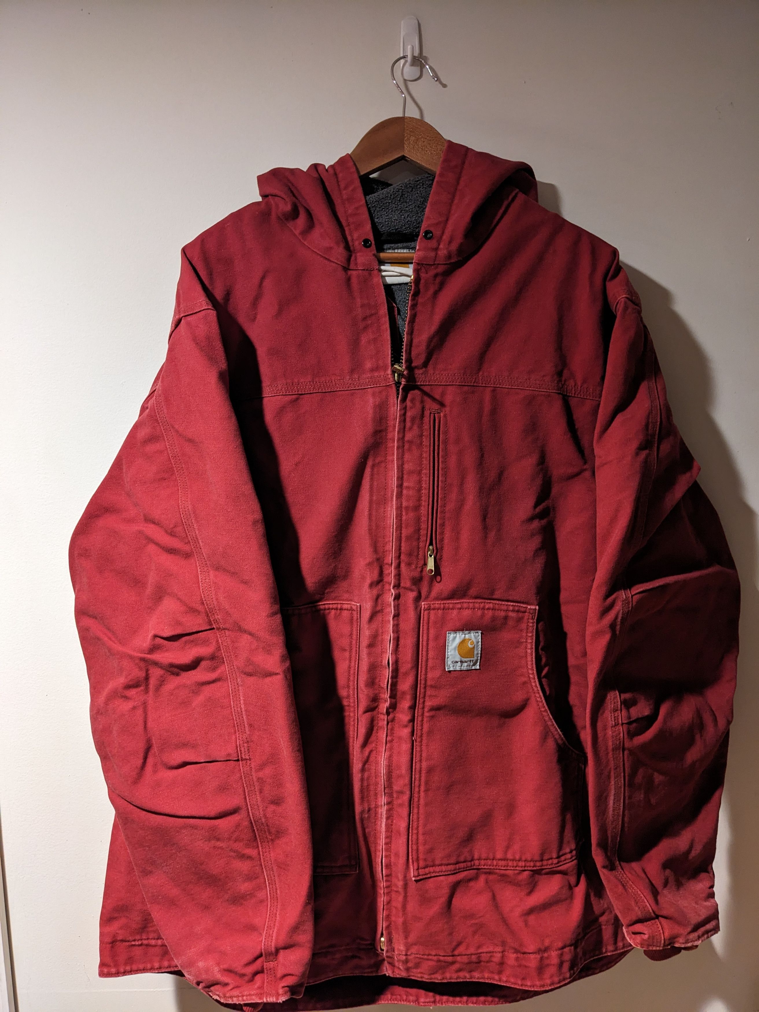 Carhartt × Vintage Vintage Carhartt C68 DKR X-Large Fleece Lined Hooded Jacket Size US XL / EU 56 / 4 - 1 Thumbnail