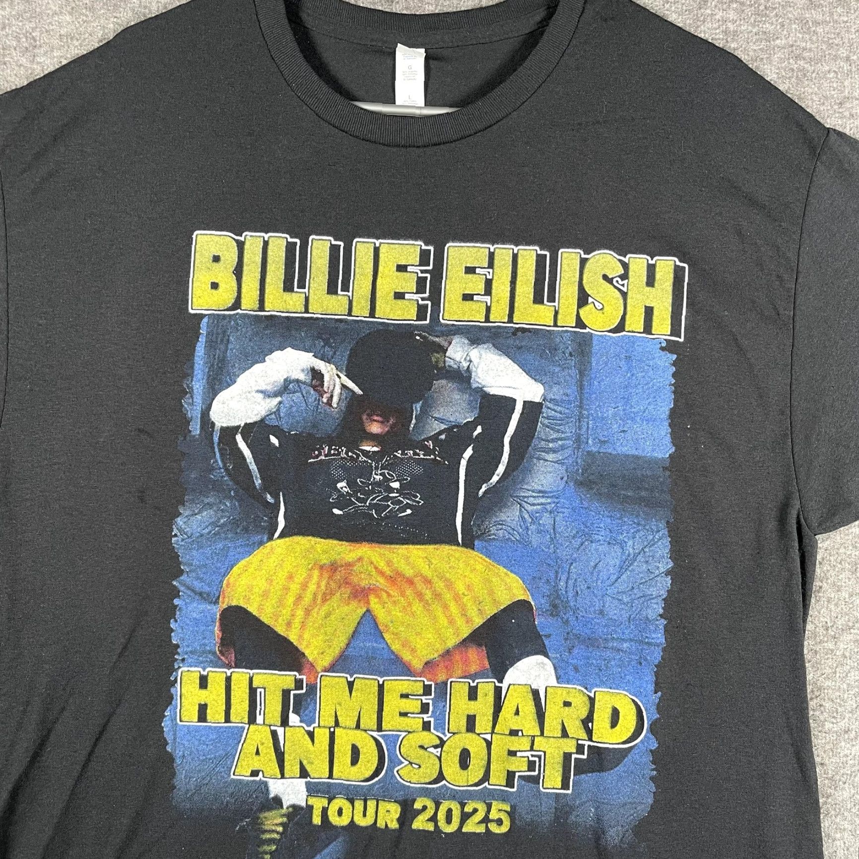 Jerzees Billie Eilish Shirt Mens Large Black Hit Me Hard And Soft Tour 2025 Graphic Tee Size US L / EU 52-54 / 3 - 2 Thumbnail