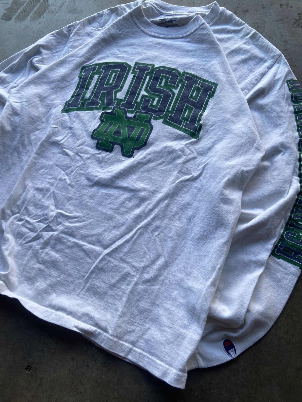Vintage Vintage Notre Dame Long Sleeve Tee Size US L / EU 52-54 / 3 - 3 Thumbnail