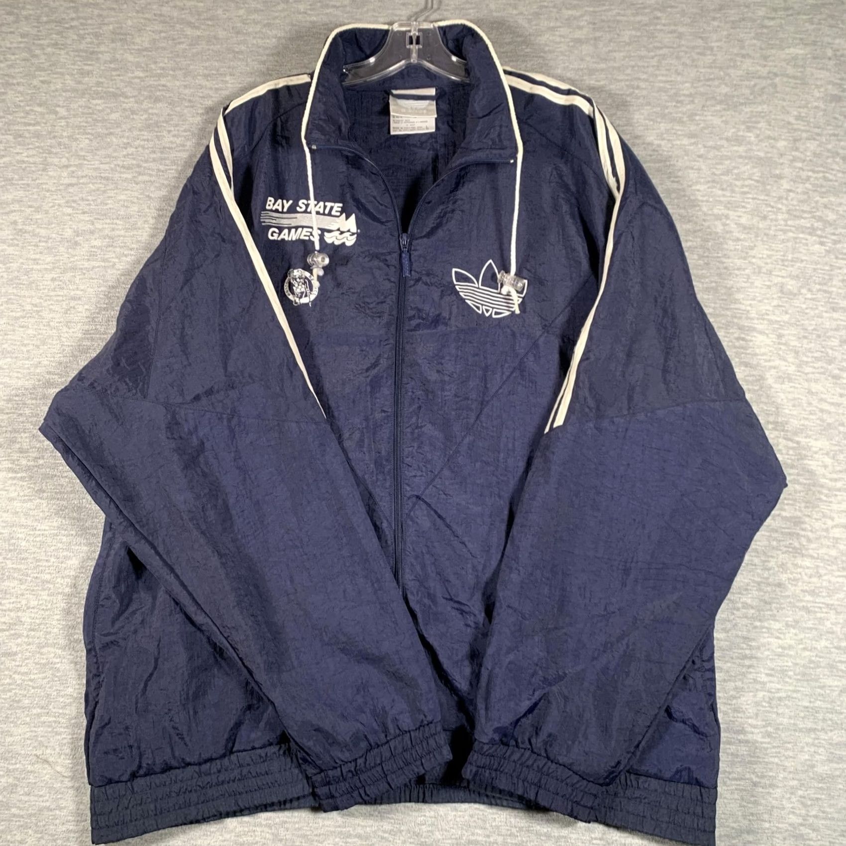 Adidas VINTAGE Adidas Track Jacket Mens L Blue Bay State Games Celtics 90s Size US L / EU 52-54 / 3 - 2 Thumbnail