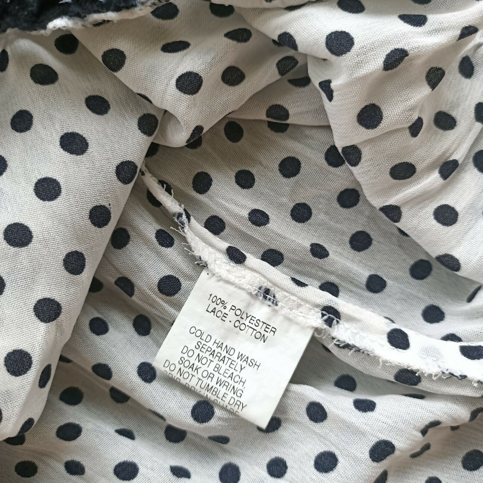 Vintage Vintage Y2K 2000s Charlie Brown Cami Top Polka Dot Crochet Size XL / US 12-14 / IT 48-50 - 8 Thumbnail