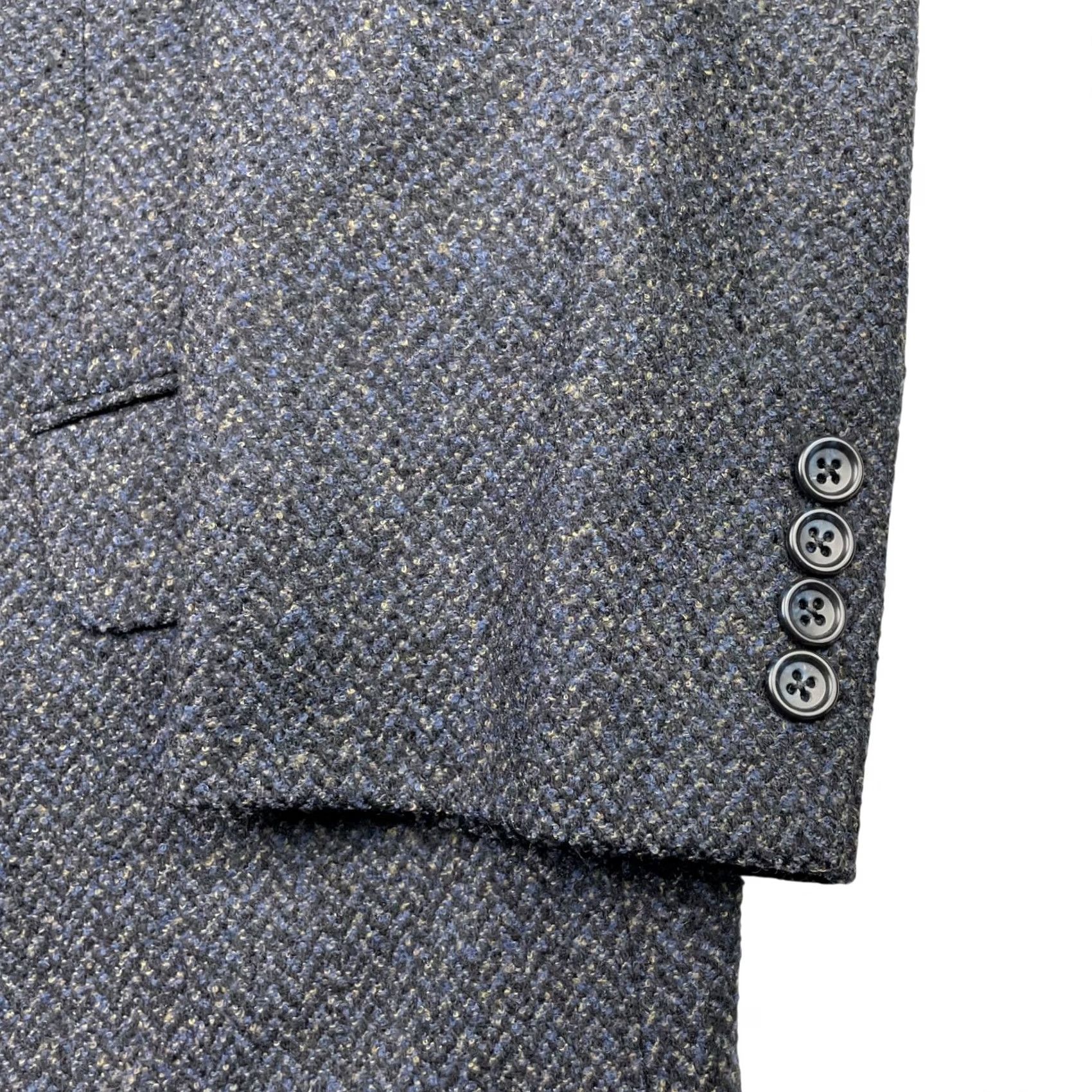 Jack Victor VINTAGE Jack Victor Blazer Men 42R Lanzawood Wool Tweed 3-Button Blue/Black/Tan Notch Lapel Size 42R - 4 Thumbnail