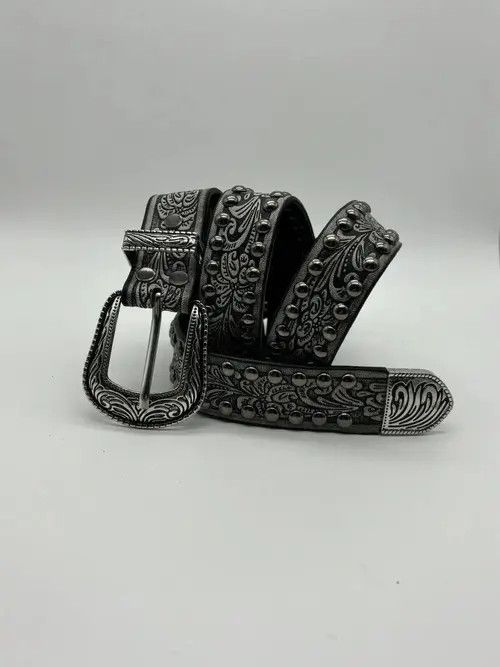 Japanese Brand Gothic Studded Belt (cement gray) Size ONE SIZE - 1 Thumbnail
