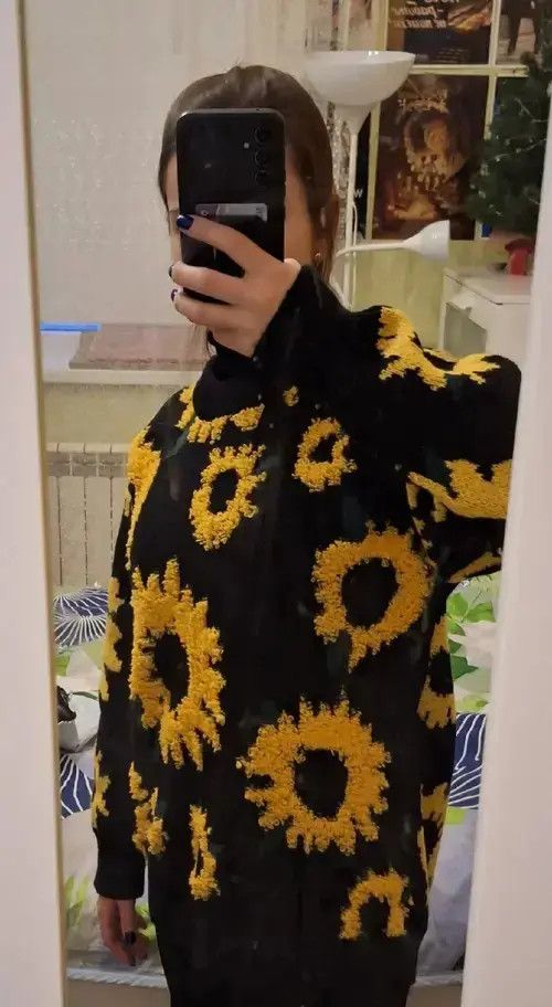 Japanese Brand Spring Flocking Floral Sweater Size US L / EU 52-54 / 3 - 3 Thumbnail