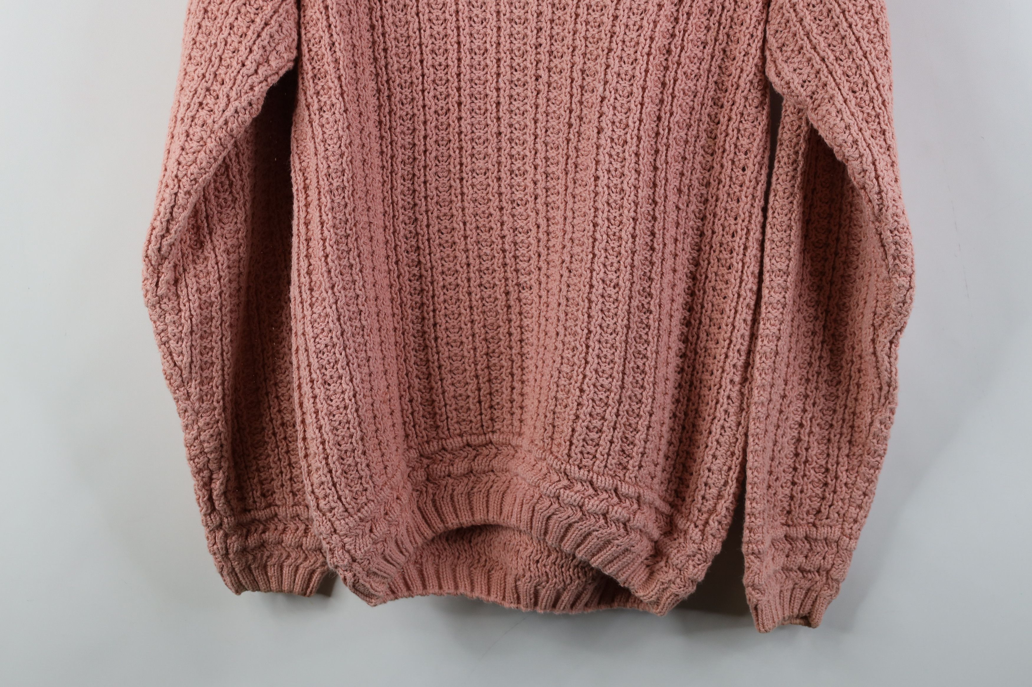 Vintage Vintage 90s Streetwear Ribbed Knit Crewneck Sweater Pink Size XS / US 0-2 / IT 36-38 - 11 Thumbnail