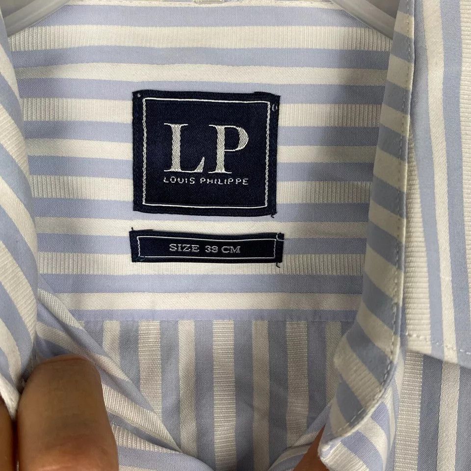 Louis Philippe Louis Philippe Dress Shirt Men 39 CM Tailored Fit Striped Size US L / EU 52-54 / 3 - 3 Thumbnail