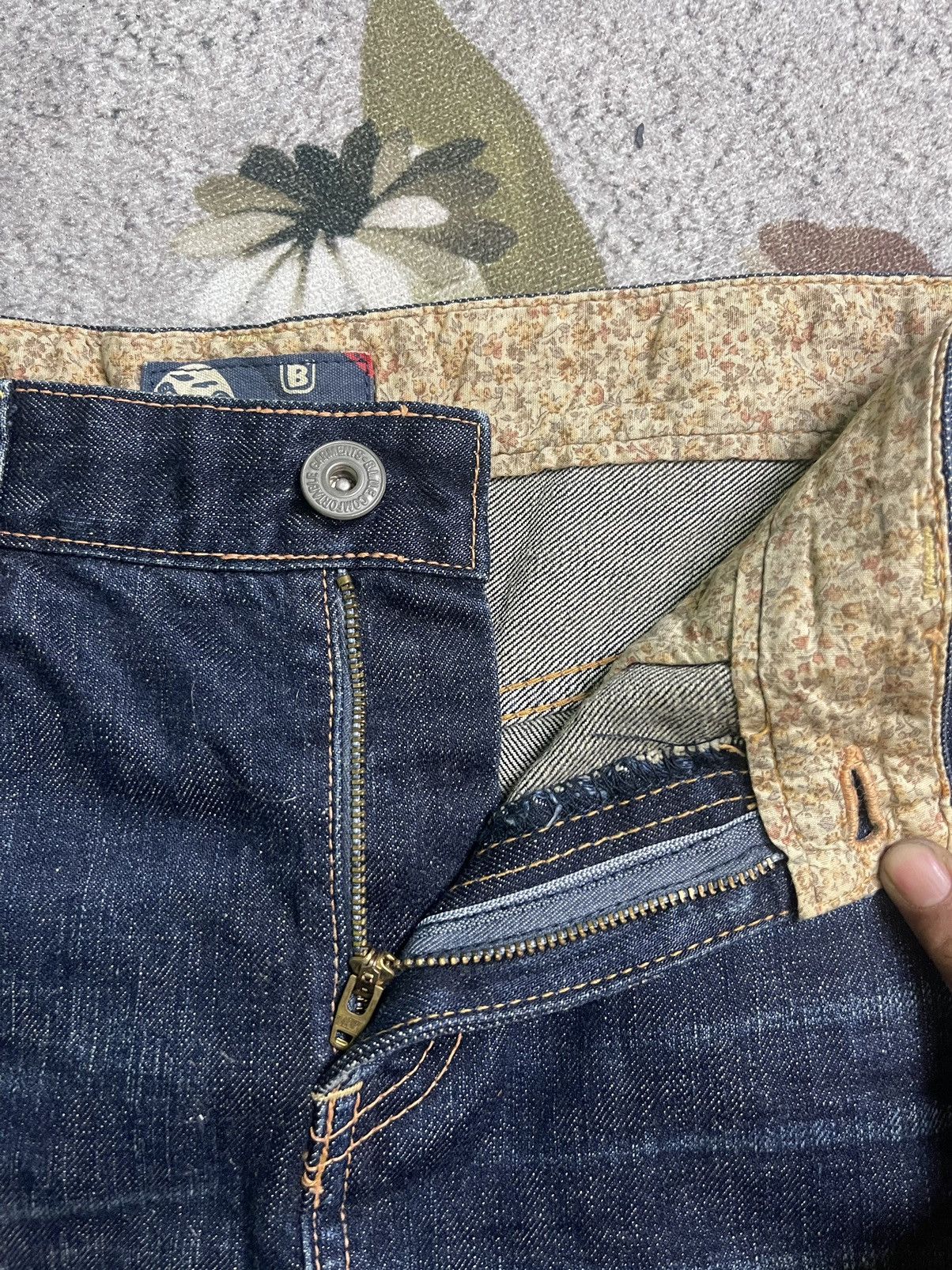Blue Blue Japan Vintage Blue jeans mini skirt streetwear Size 31" - 9 Thumbnail