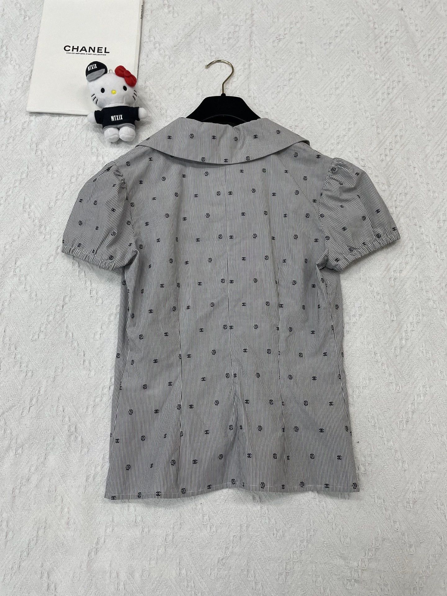 Chanel Chanel SS Shirt Crystal Striped Polka Dot CC FR34 w/ Tags Size XS / US 0-2 / IT 36-38 - 4 Thumbnail