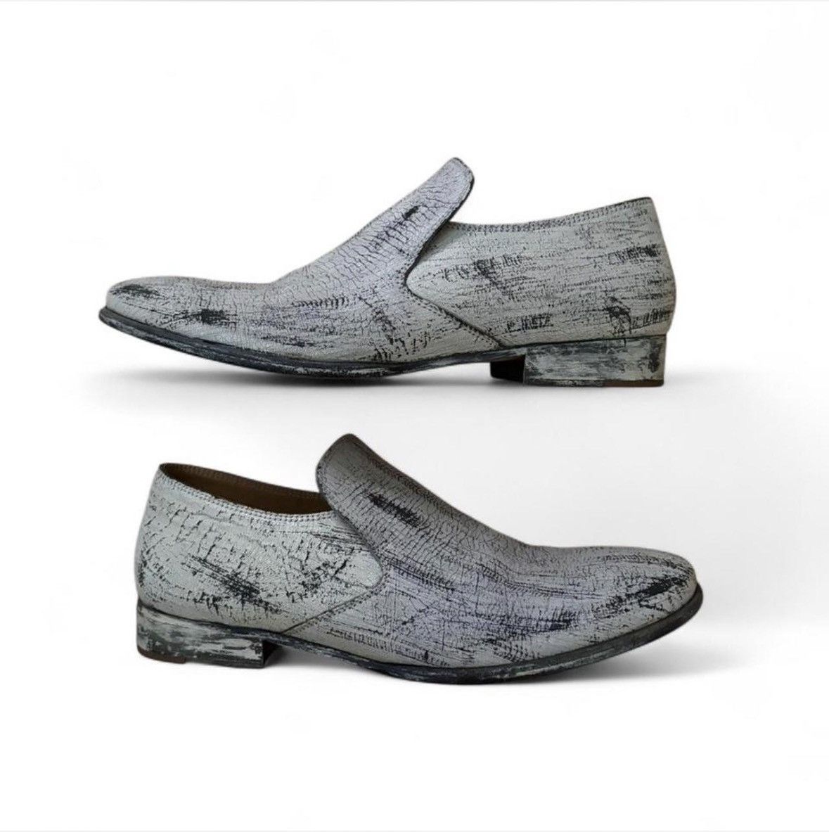 H&M × Maison Margiela Maison Margiela H&M FW12 Painted Loafers Size US 7 / EU 40 - 3 Thumbnail