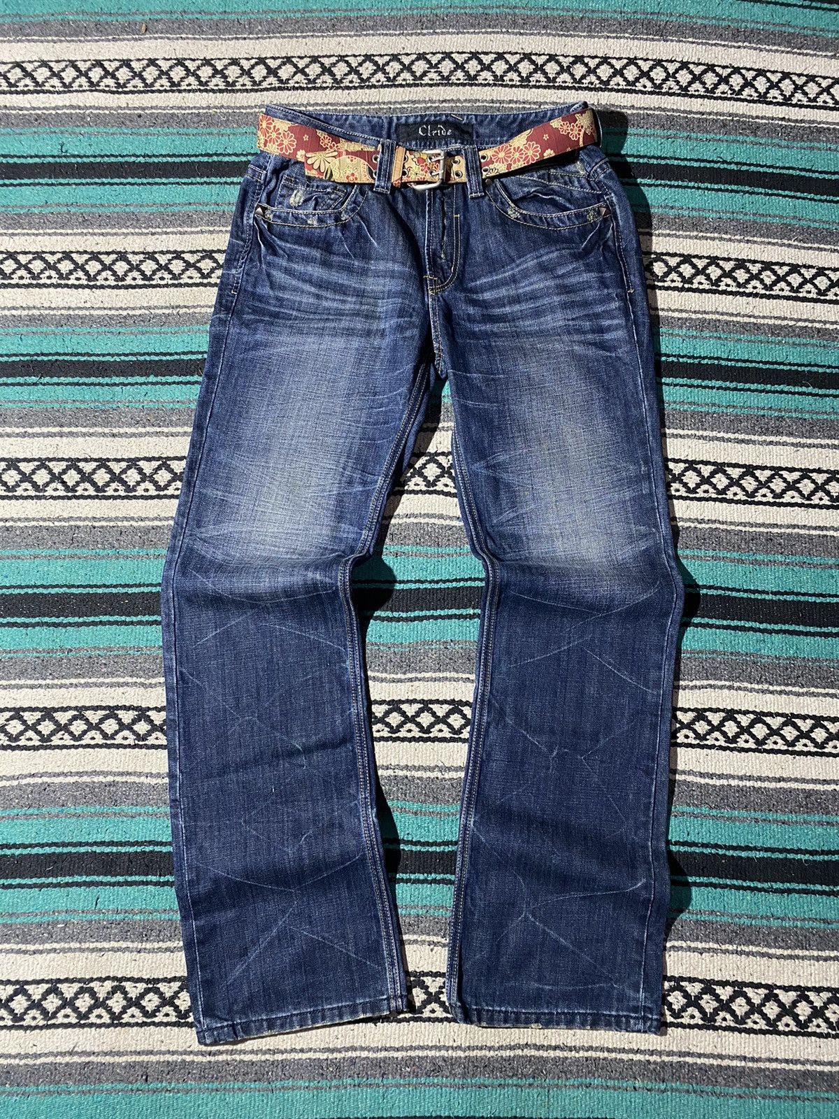 Hysteric Glamour × If Six Was Nine × Japanese Brand 2000s Clride Distressed Bootcut Jeans Size US 34 / EU 50 - 2 Thumbnail