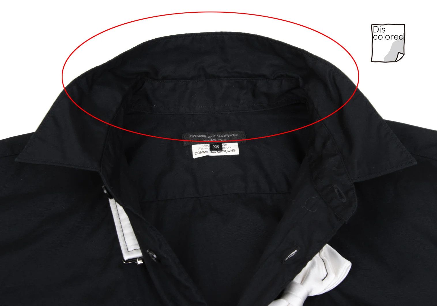 Comme des Garcons Homme Plus Cotton Bow Tie Double Patch Pocket Design Shirt Black XS Size US XS / EU 42 / 0 - 7 Thumbnail
