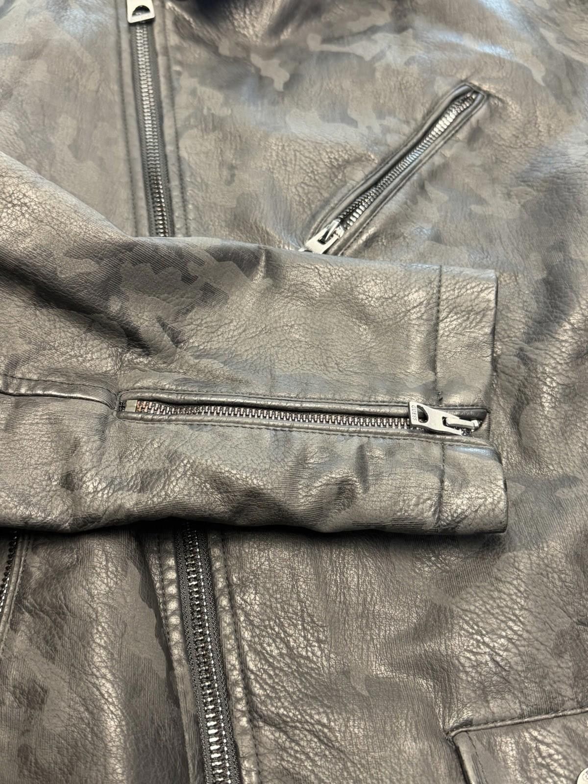 Guess GUESS Women’s Black Camo Moto Jacket Faux Leather Zip L Size L / US 10 / IT 46 - 10 Thumbnail