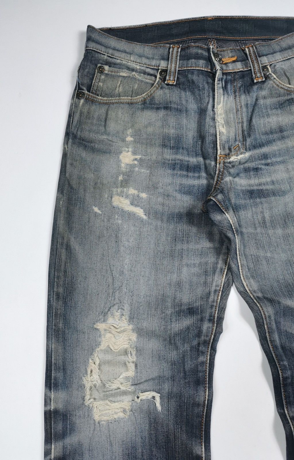 Edwin Thrashed Wild Fire Edwin Distressed Denim Jeans Size US 32 / EU 48 - 2 Thumbnail