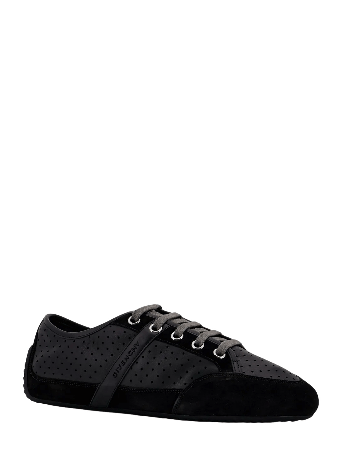 Givenchy GIVENCHY Slim Black Leather/Suede Sneakers New Size US 12 / EU 45 - 2 Thumbnail