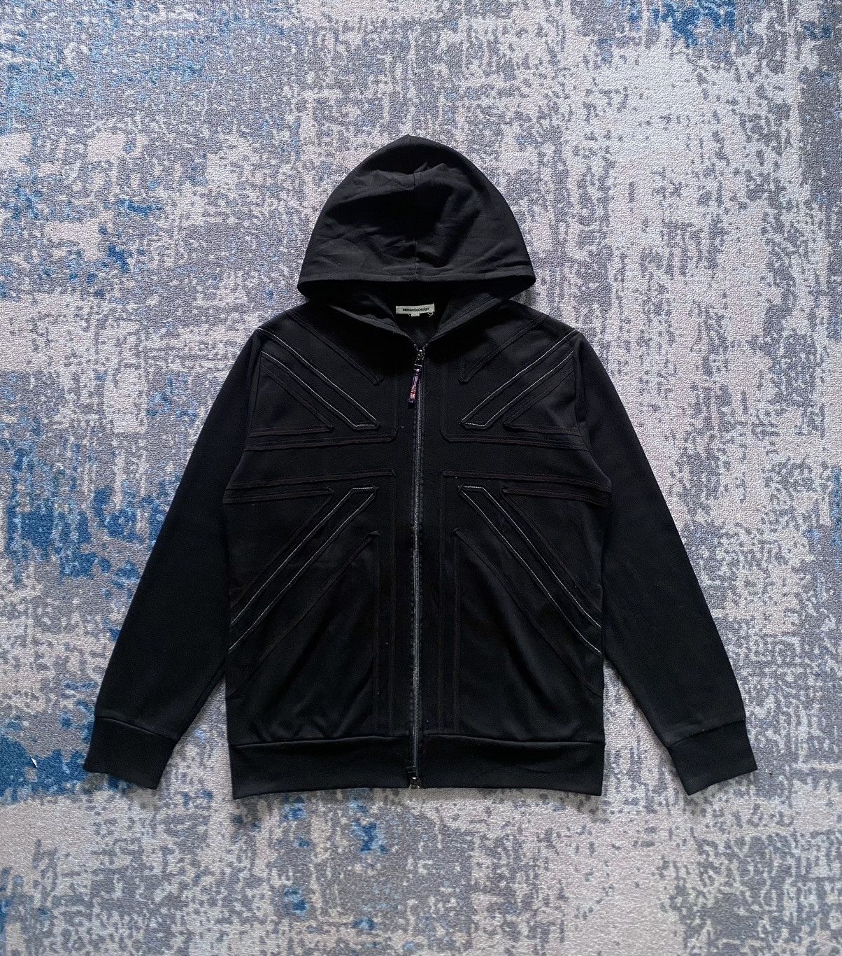 If Six Was Nine Semantic design emboirdery england flag double zip hoodie Size US L / EU 52-54 / 3 - 1 Thumbnail