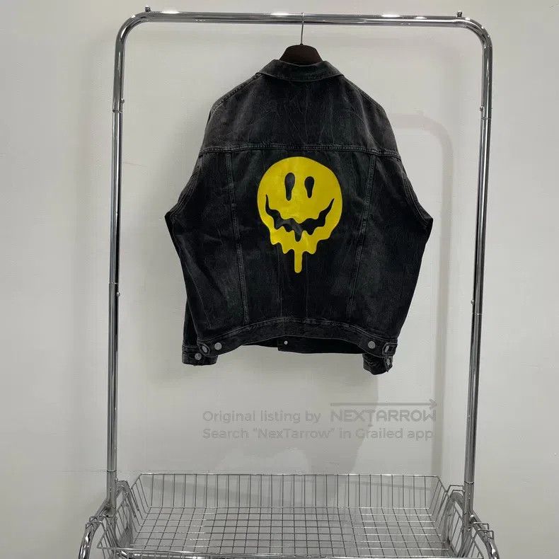 Balenciaga Balenciaga Back water drop smile denim jacket Size US XS / EU 42 / 0 - 2 Thumbnail