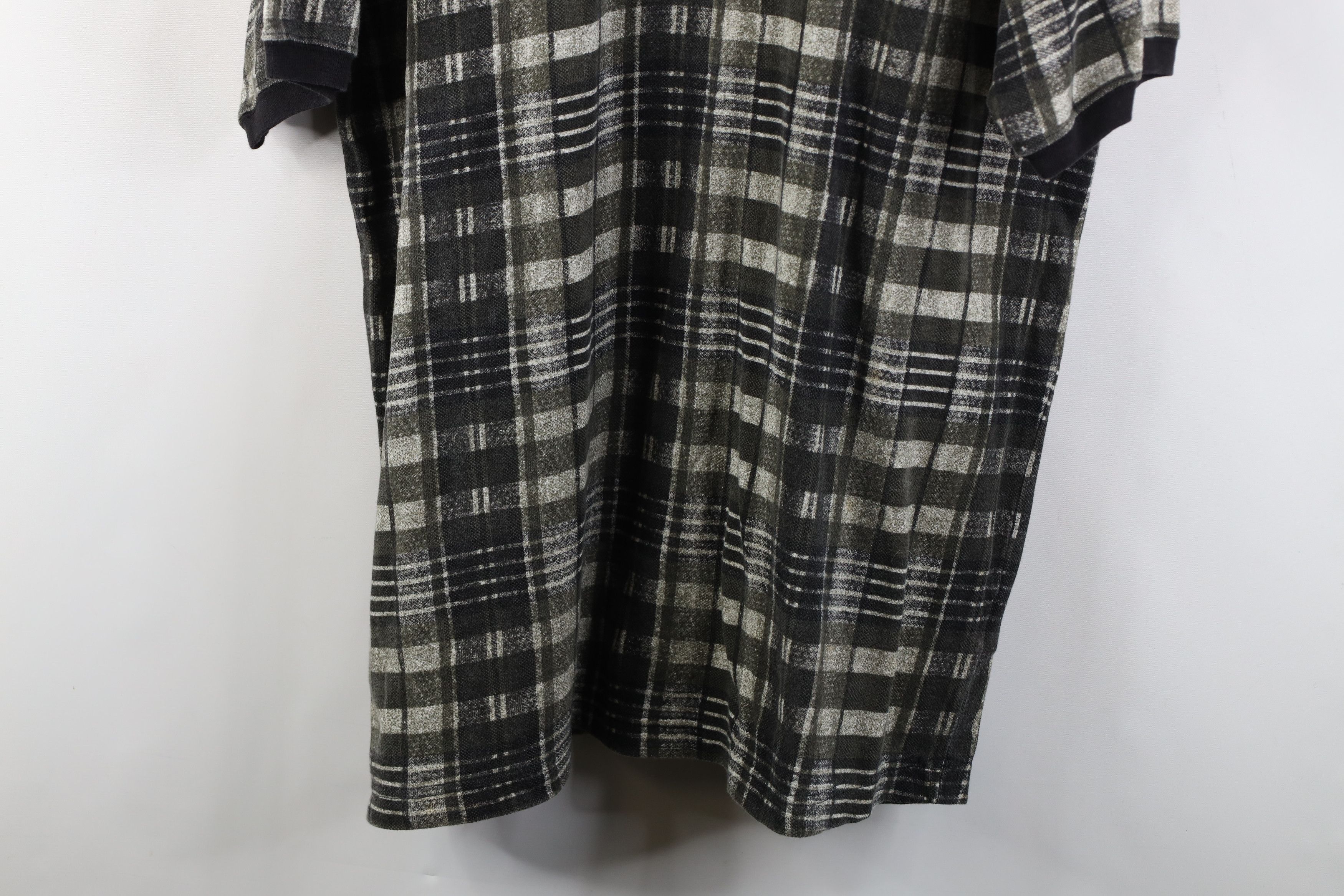 Vintage Vintage 90s Streetwear Denim Collar Golf Polo Shirt Plaid Size US XL / EU 56 / 4 - 3 Thumbnail